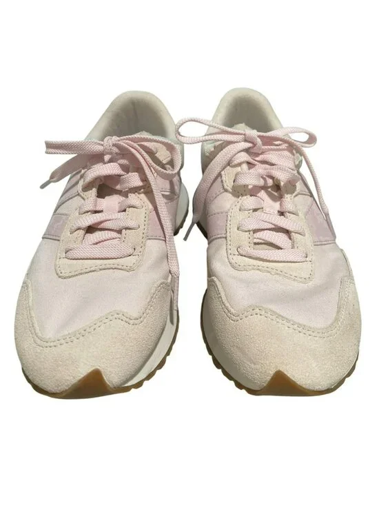 New Balance Womens WS327 Sneakers Size 7.5 Pink Suede & Mesh Casual Shoes - Picture 2 of 6